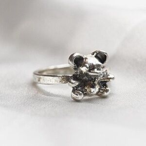 Gothic Teddy Bear Ring